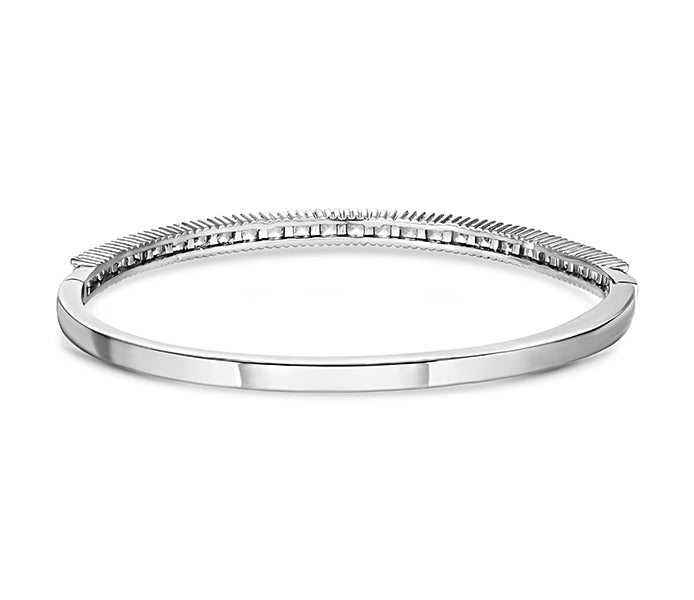 Adore Bangle in Rhodium Plating
