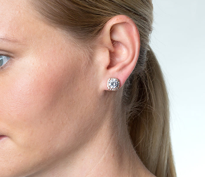 Affinity Earrings in Rose Gold Plate