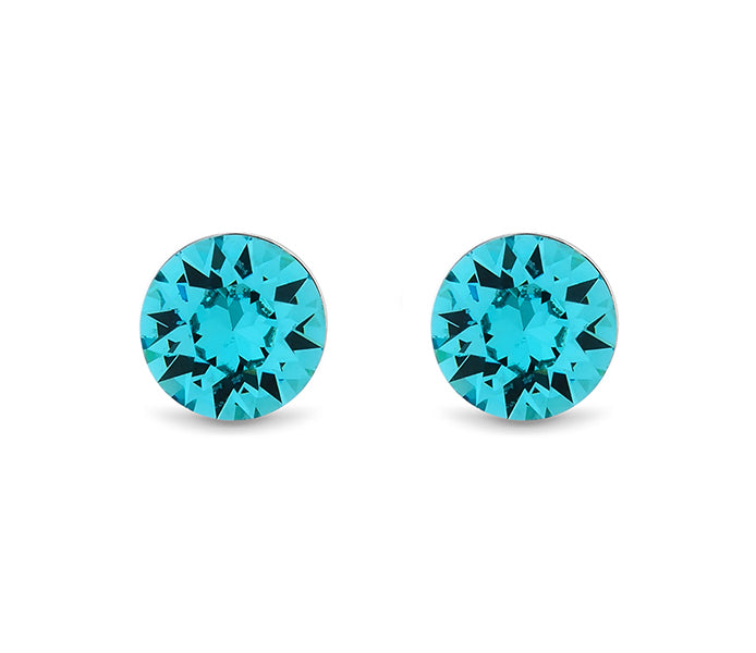 Aqua Colour Crystal Studs
