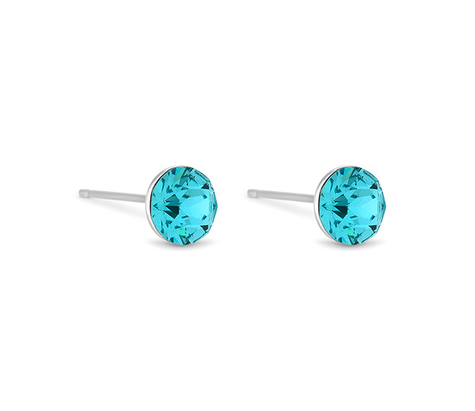 Aqua Colour Crystal Studs