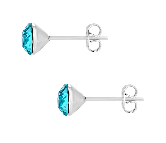 Aqua Colour Crystal Studs