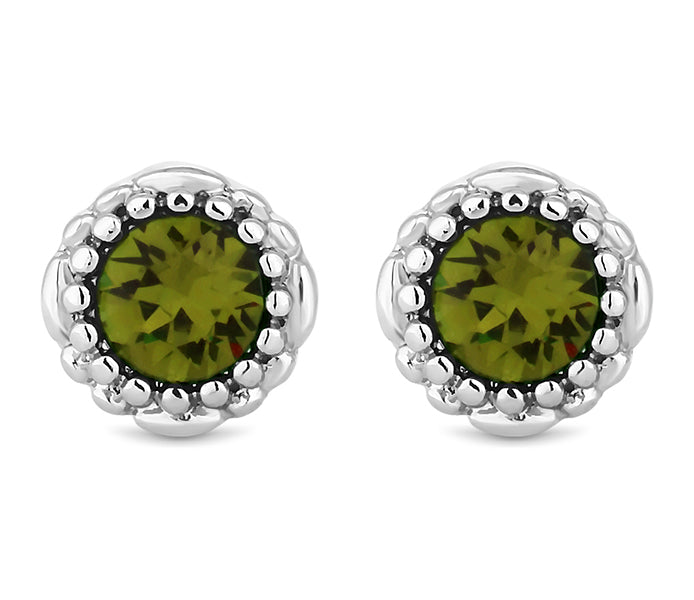 August Gemstone Stud Earrings