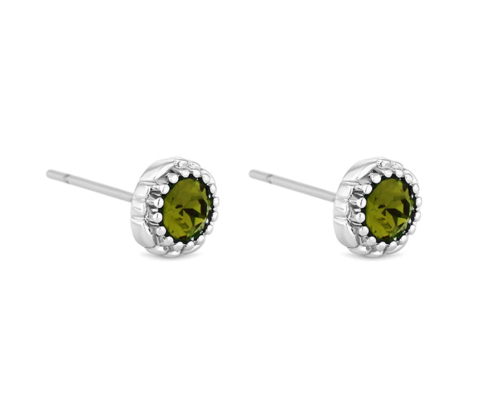 August Gemstone Stud Earrings