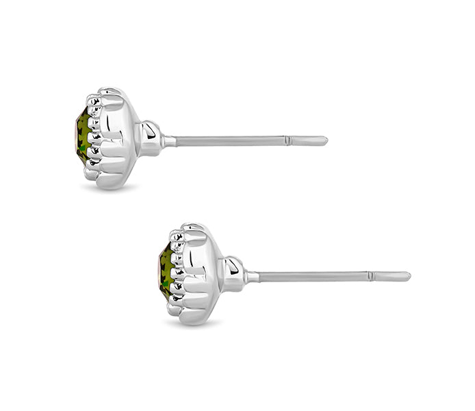 August Gemstone Stud Earrings