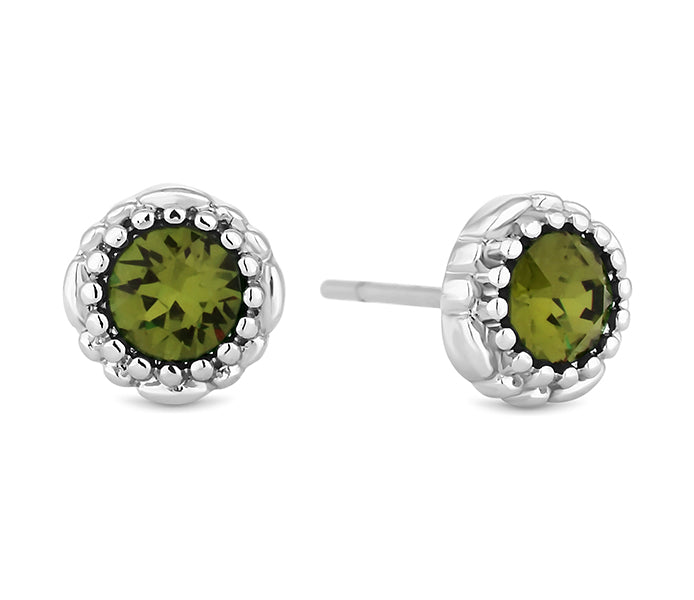 August Gemstone Stud Earrings
