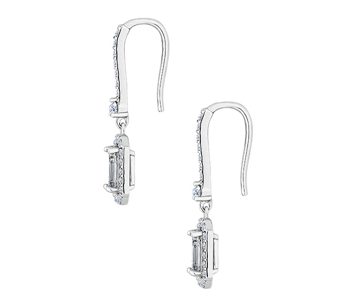 Baguette Drop Earrings