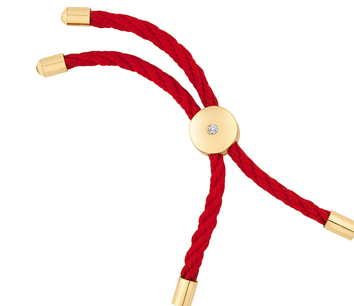 Bali Bracelet in Gold with Red