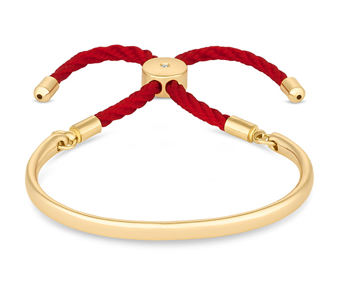 Bali Bracelet in Gold with Red