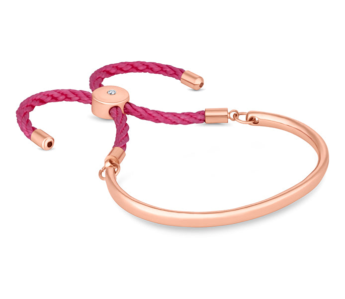 Bali Bracelet in Rose Gold with Pink