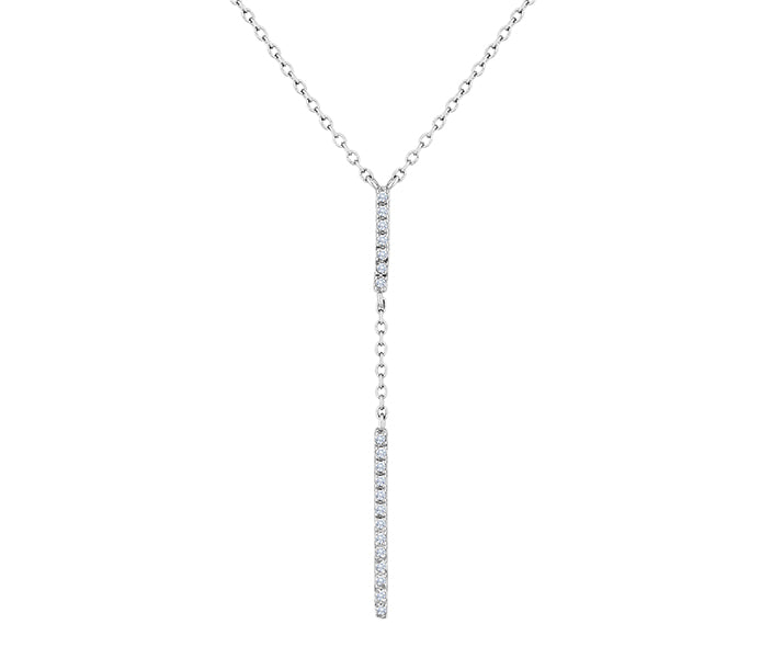 Bar Drop Necklace with Crystals