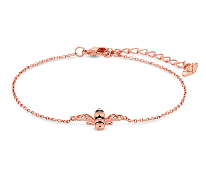 Bee Bracelets in Rose Gold Plating