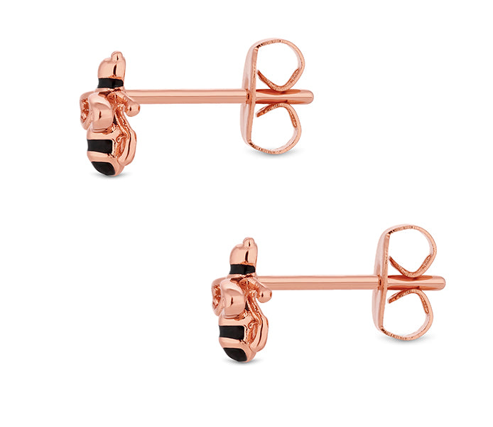 Bee Earrings in Rose Gold Plating