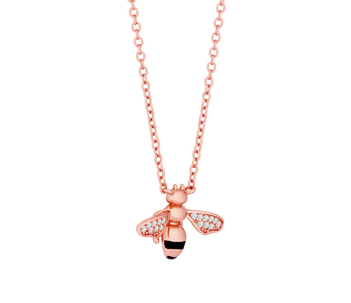 Bee Pendant in Rose Gold Plating