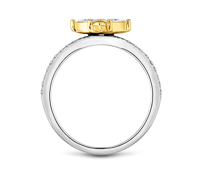 Bee ring in rhodium plating