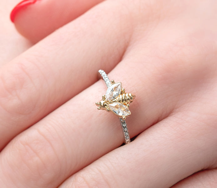Bee ring in rhodium plating