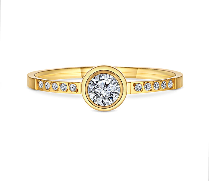 Bevel Ring in Gold plating size 7