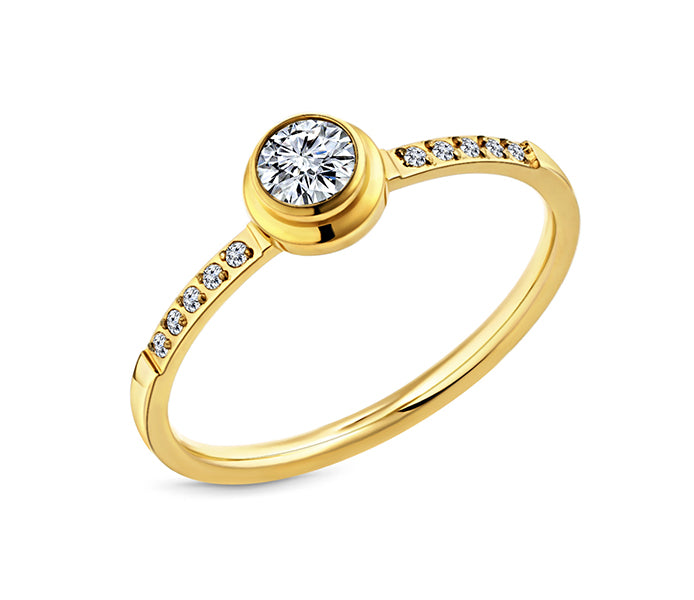 Bevel Ring in Gold plating size 7