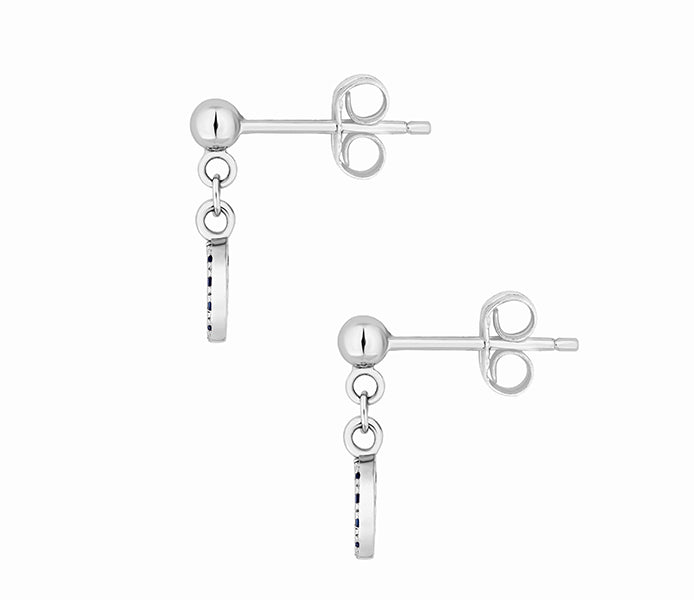 Blue Crystal Drop Earrings