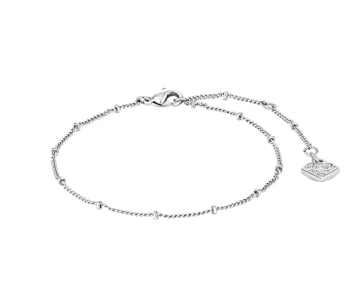 Bobble bracelet in rhodium plating