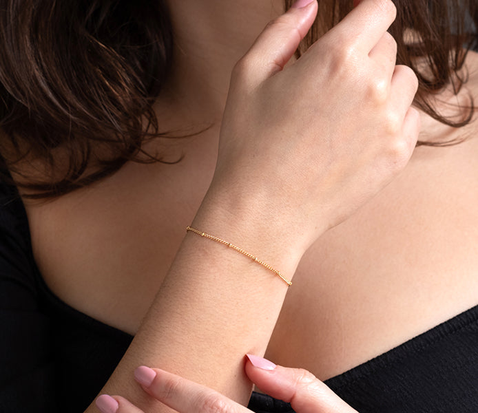 Bobble bracelet in gold plating