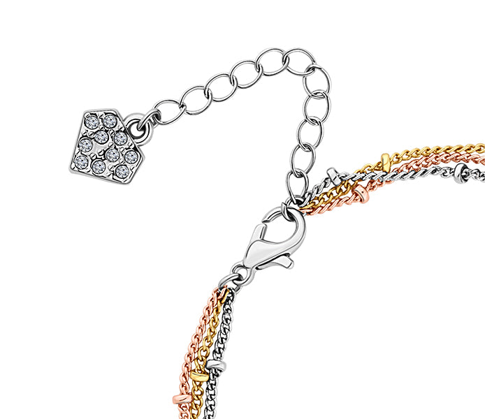 Triple bobble bracelet in gold, rose and rhodium p