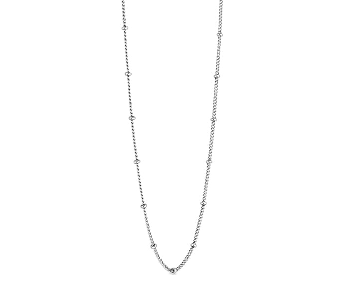 Bobble chain Rhodium Long