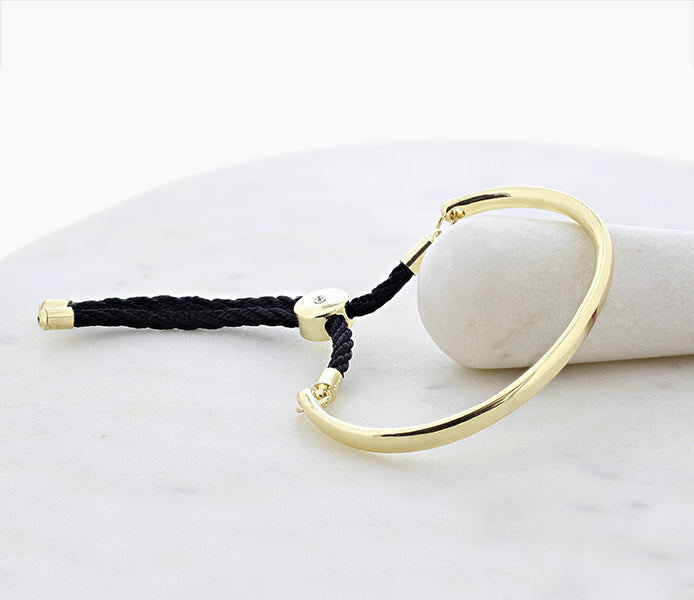 Bali Bracelet in Gold with Black