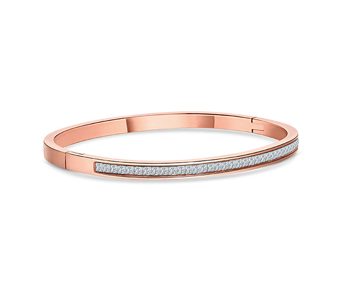 Captivate Bangle in Rose Gold Plating