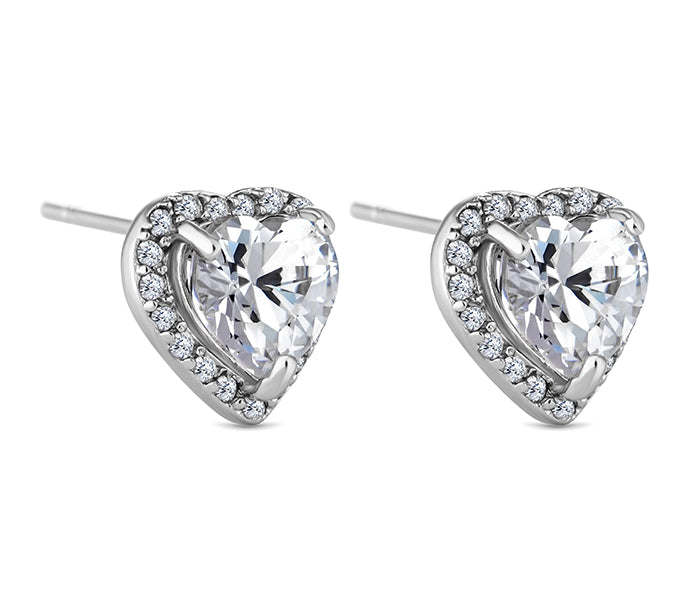 Captured Heart Stud Earrings