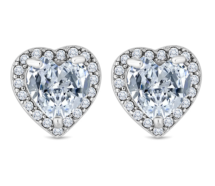 Captured Heart Stud Earrings