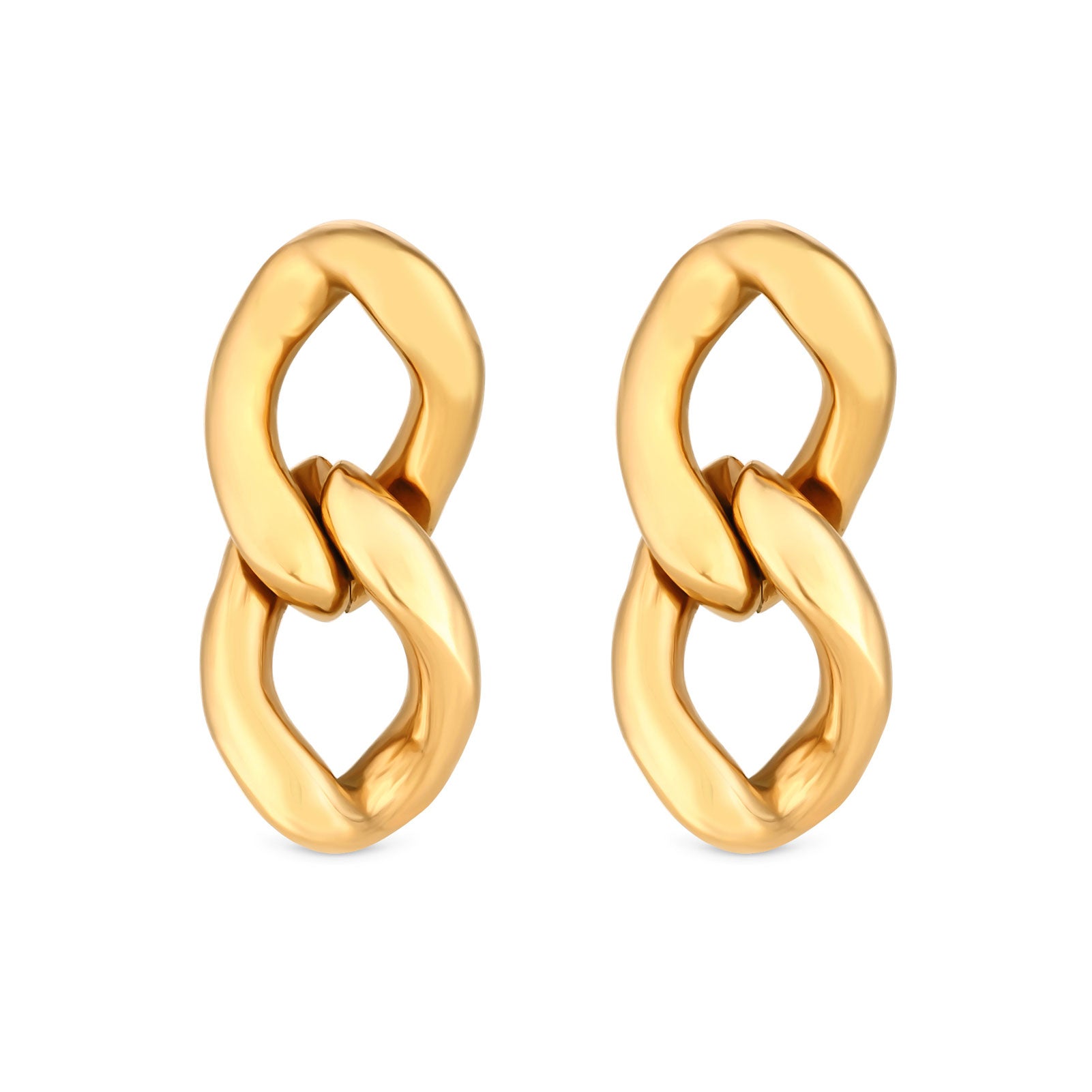 CHAINS EARRINGS - GOLD