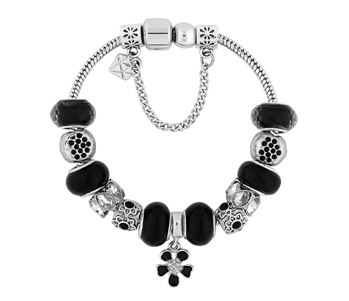 Charm Bracelet with Black Charms