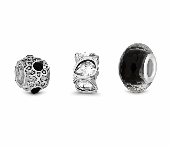 Charm Bracelet with Black Charms