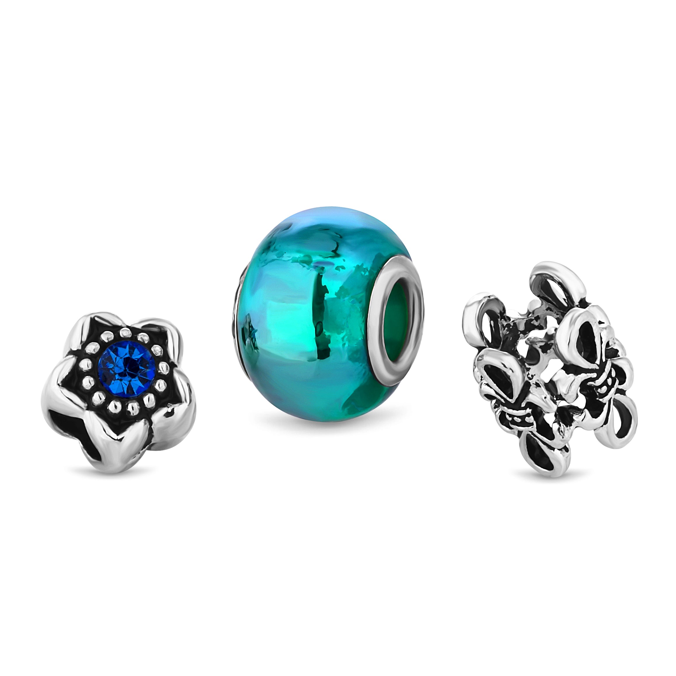 Charm Bracelet with Blue Charms