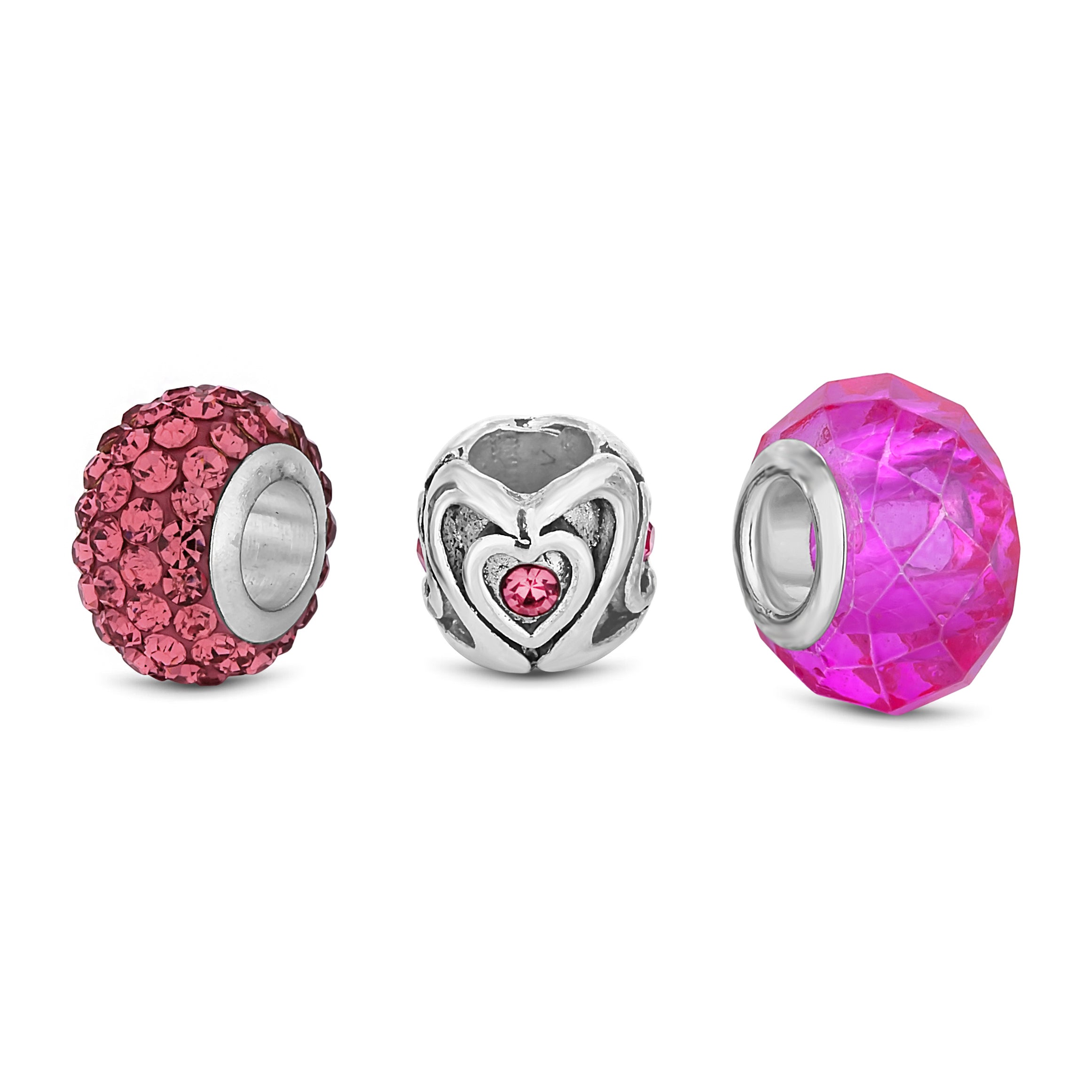 Charm Bracelet with Pink Charms