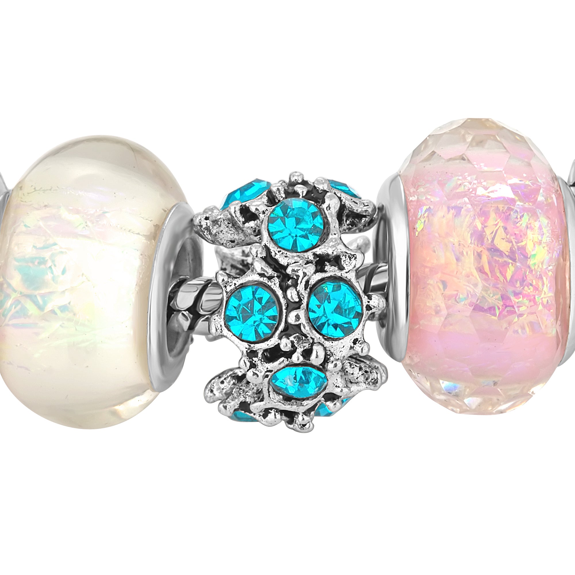 Charm Bracelet with Multi Coloured Charms