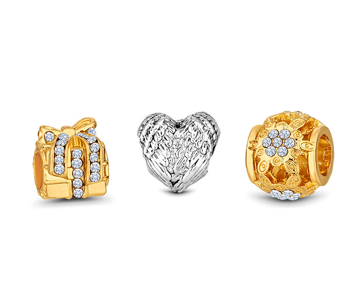 Charm Bracelet with Mixed Metal Charms