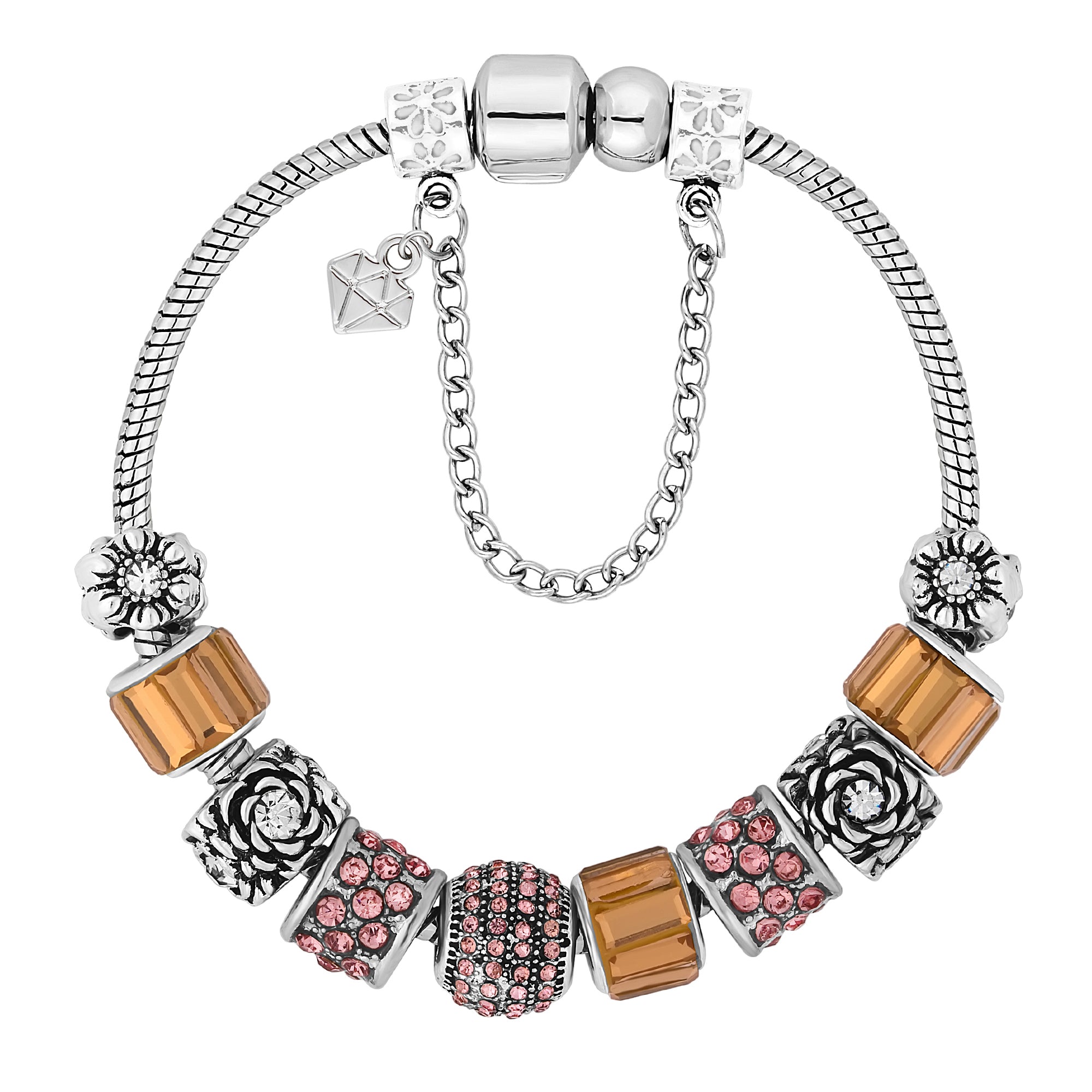 Charm Bracelet with Ochre Charms