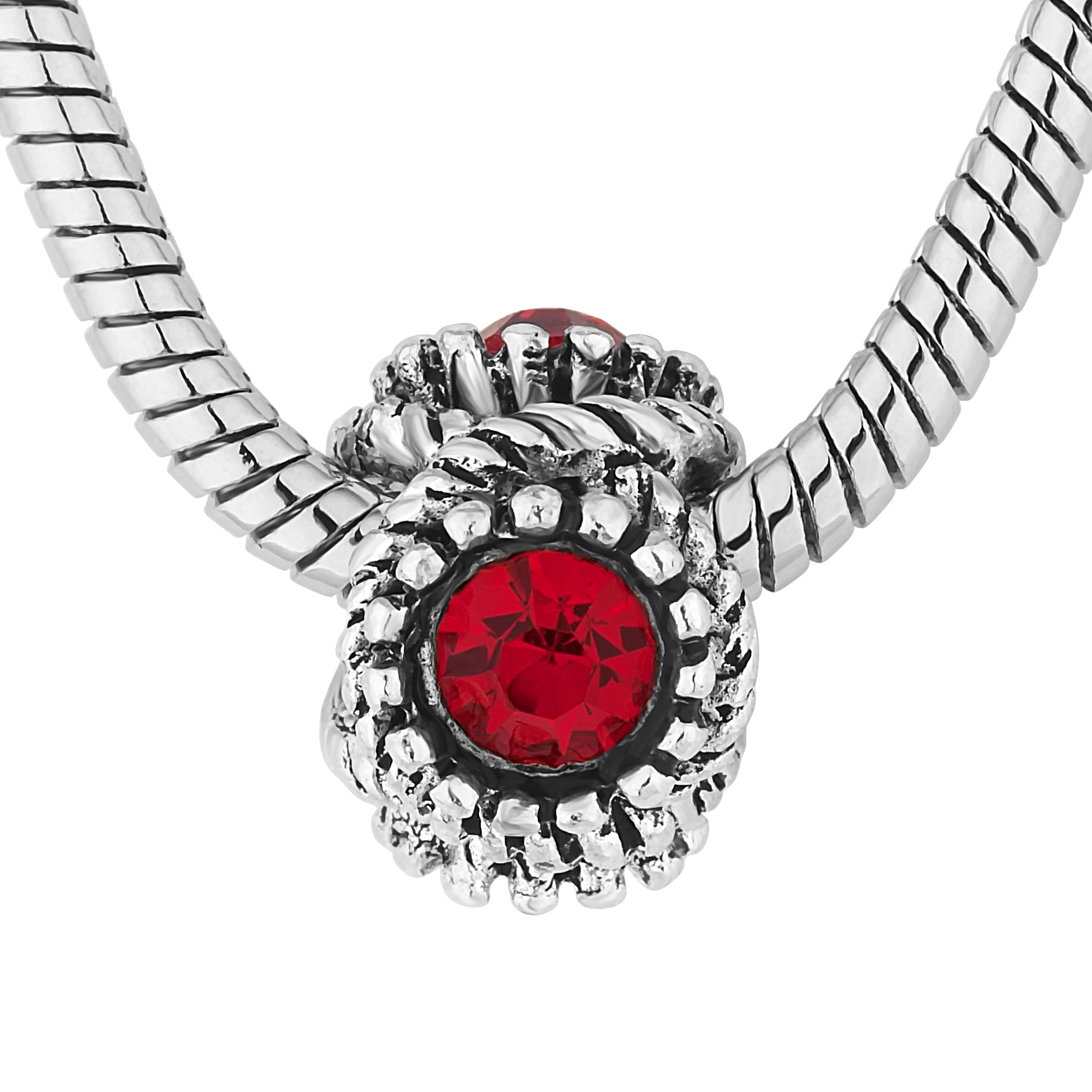 Charm Bracelet with Red Charms