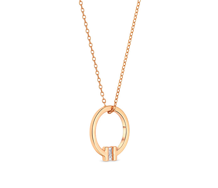 Circle Pendant Small in Rose Gold Plating