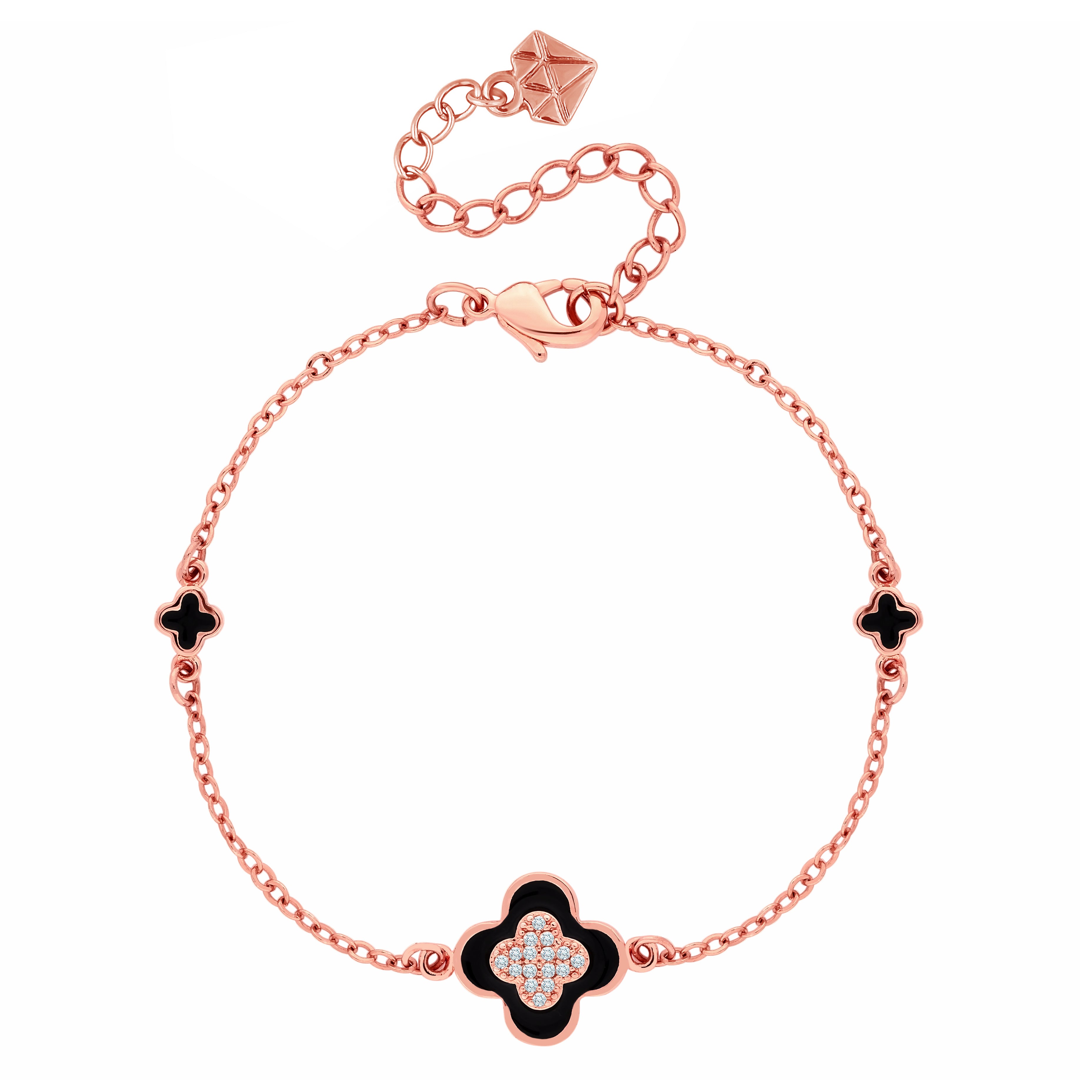 Clover Bracelet in Rose Gold Plating