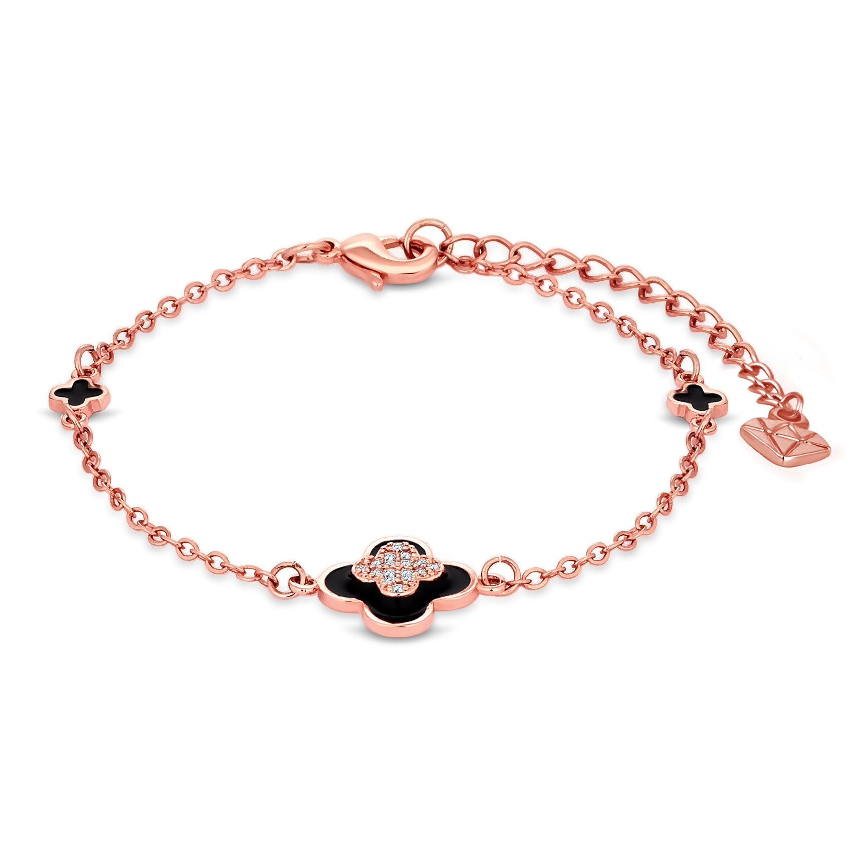 Clover Bracelet in Rose Gold Plating