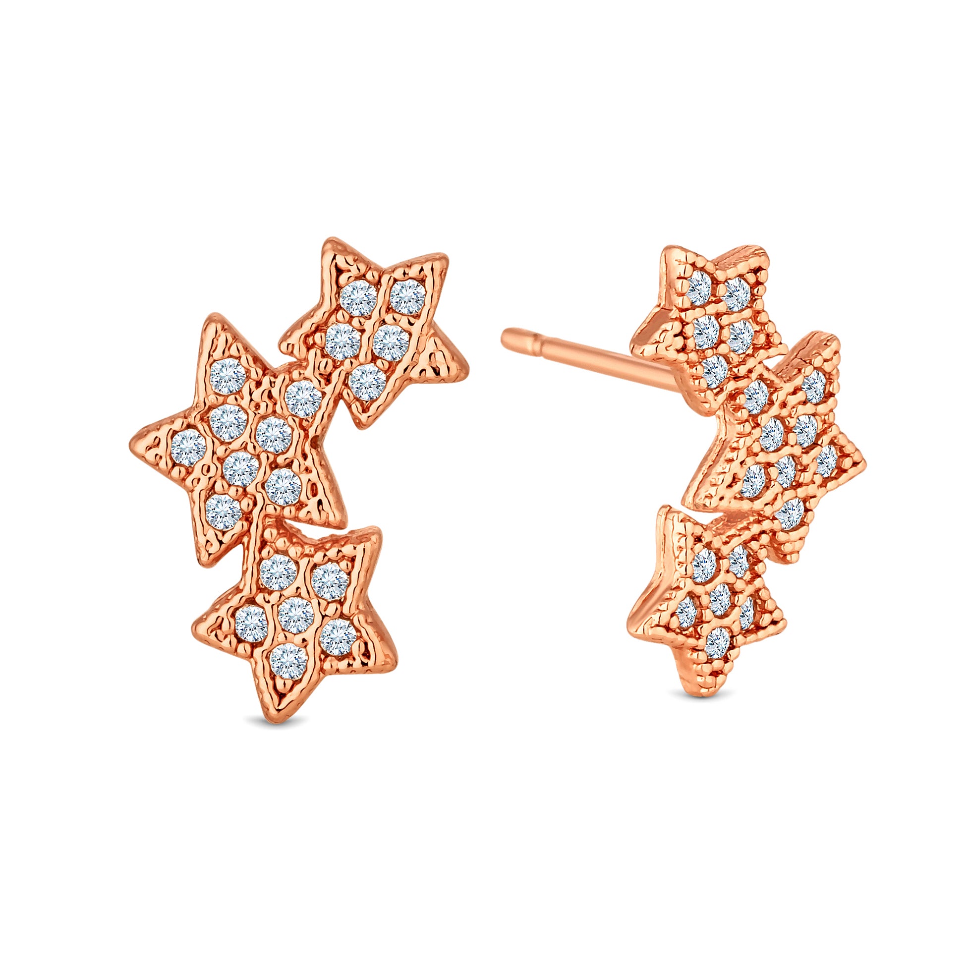 Comet Earrings in Rose Gold