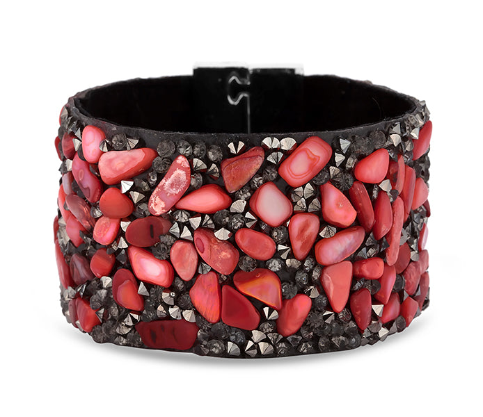 Cuff Bracelet in Coral