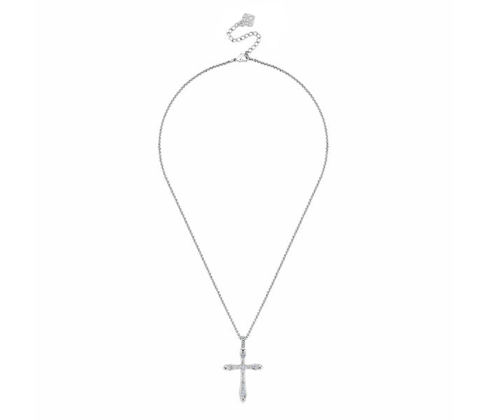 Large Cross Pendant with Crystals