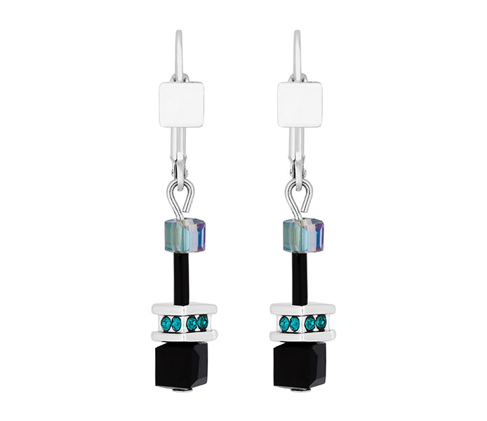 Cube Earrings in Black