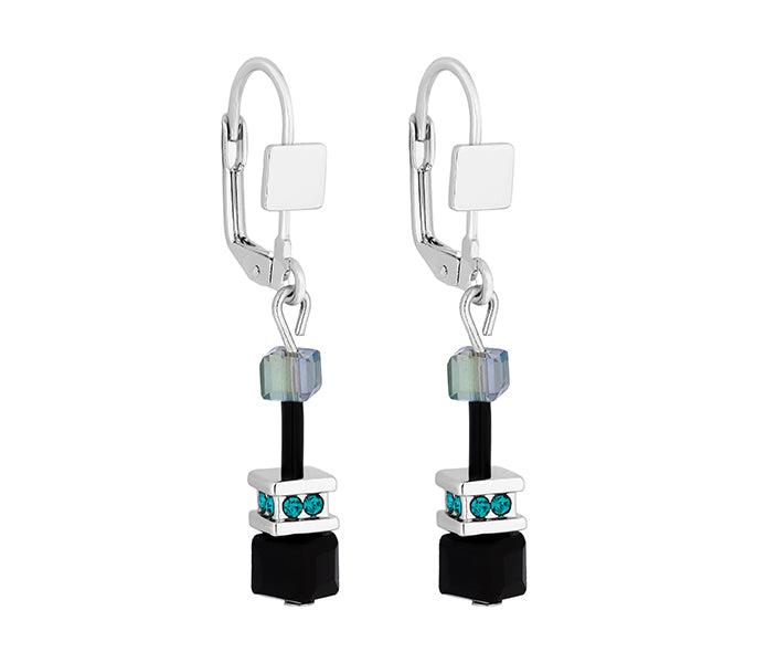 Cube Earrings in Black
