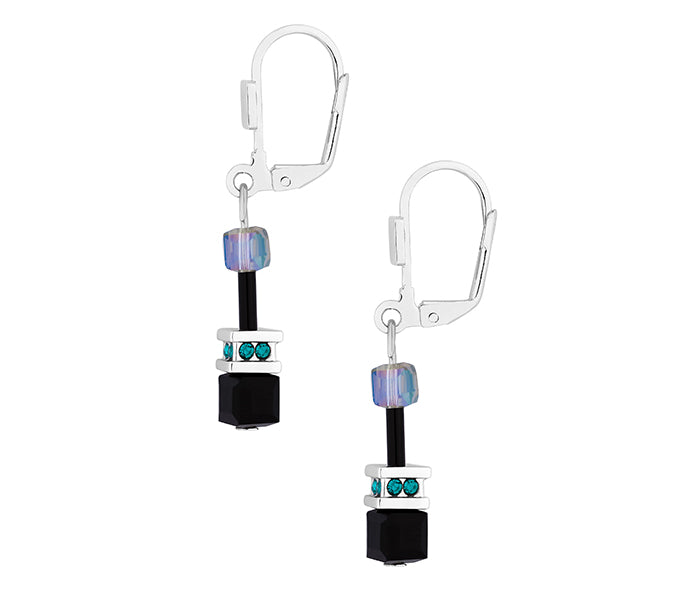 Cube Earrings in Black