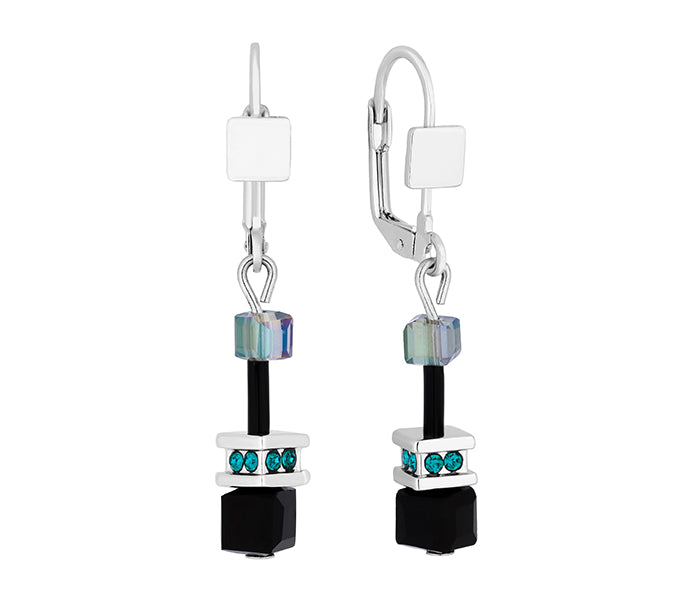 Cube Earrings in Black