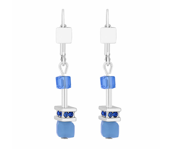 Cube Earrings in Blue